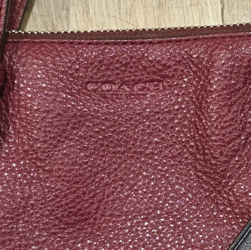Coach F30281 Burgundy Leather Handbag - Picture 5 of 12